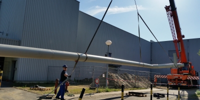 Teblick on-site piping installation